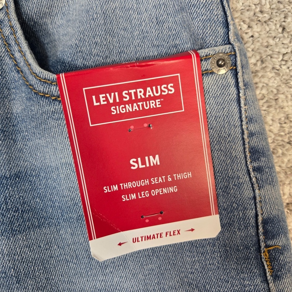 Levi Strauss Signature jeans Men's 30x32 Slim flex NEW - Picture 2 of 13